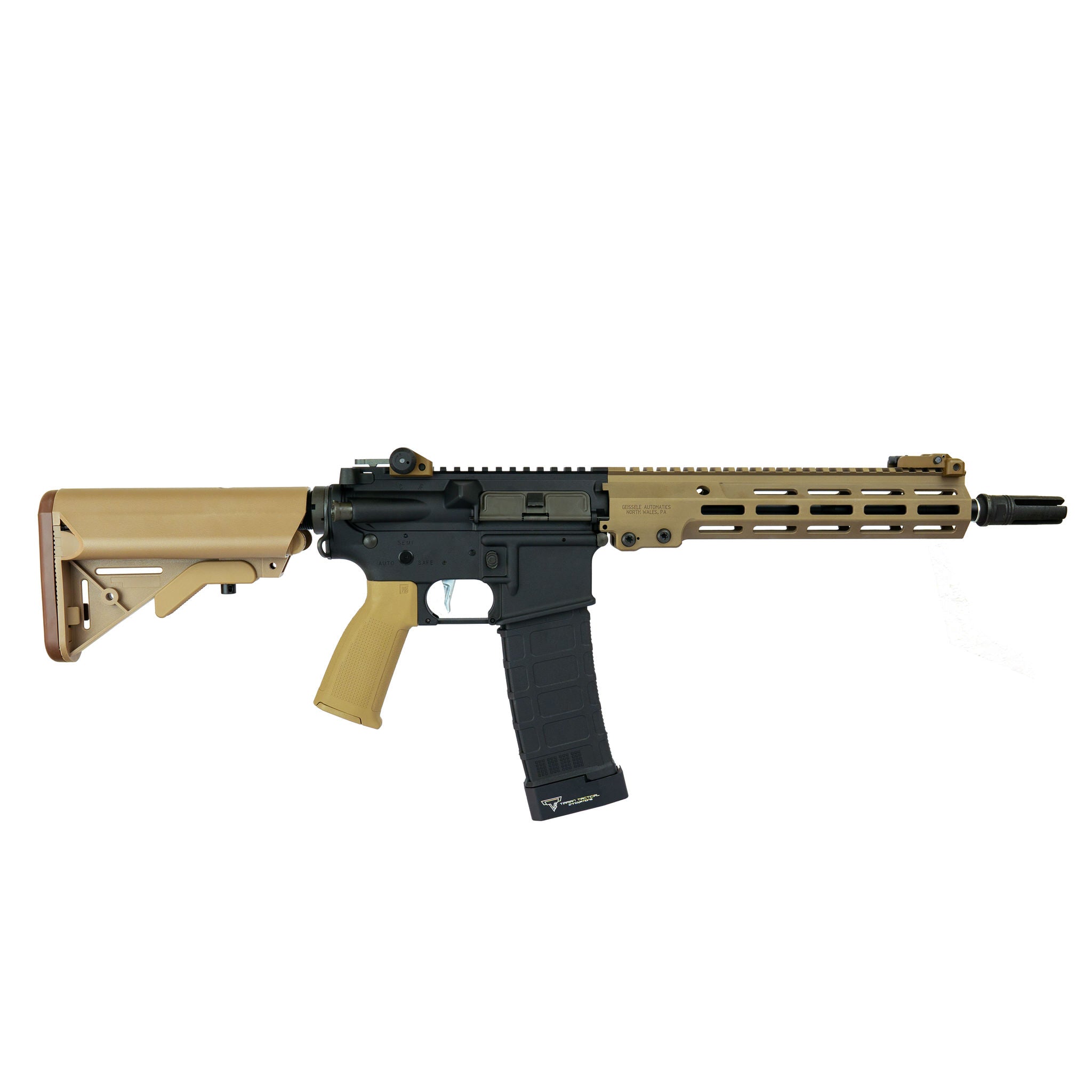 paragon spec m4 urgi aeg utilizing vfc colt trade marked receiver, hao mk16 rail, and fully upgraded internals