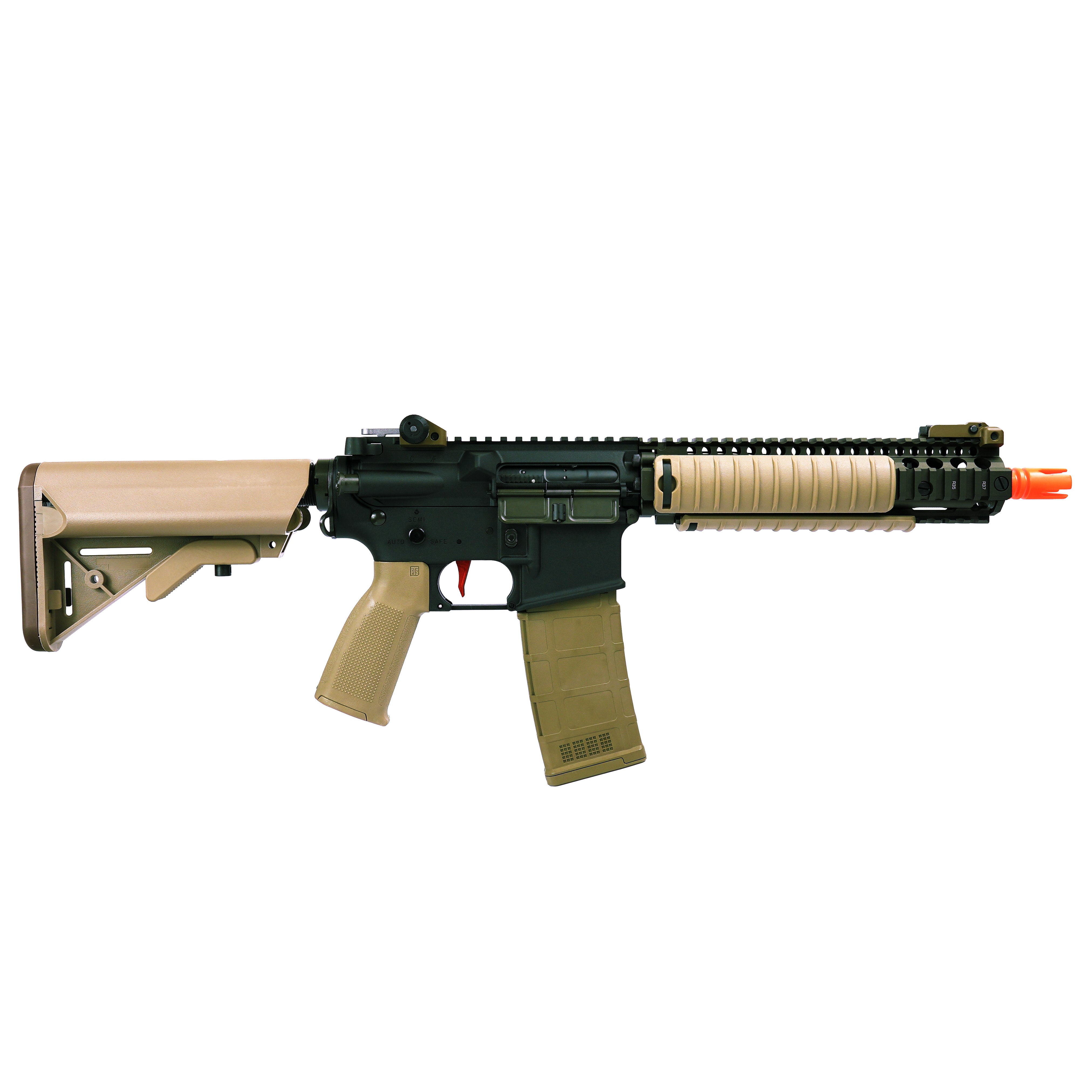 paragon spec mk18 upgraded airsoft gun AEG in FDE