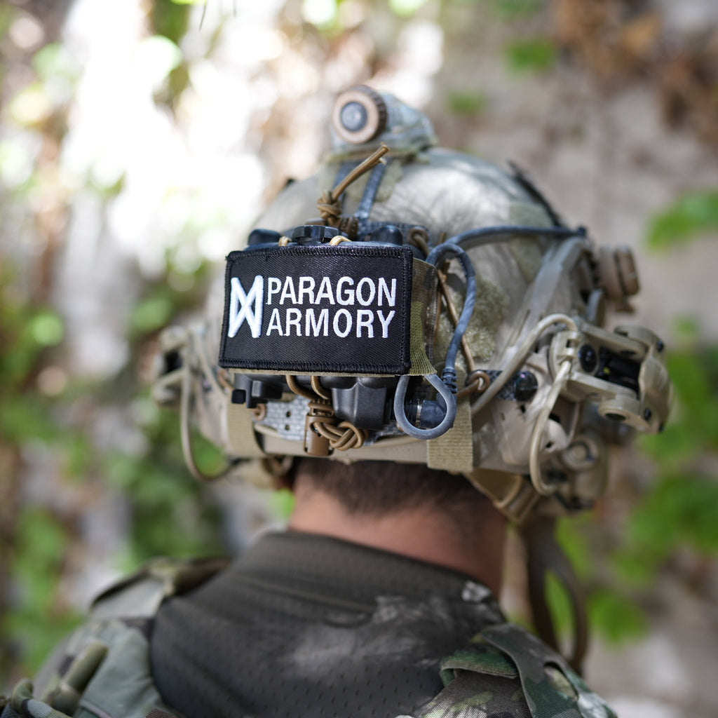 michael paragon armory wearing OG paragon armory patch on ops core helmet
